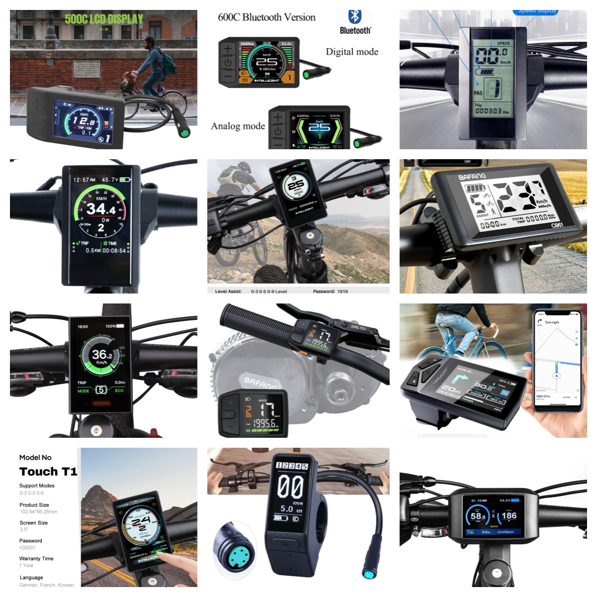 Cycling Gear Display - E-bike HDMI Display Indicator P860C P850C