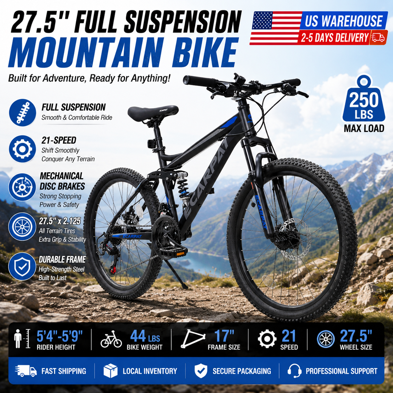 27.5 Inch Full Suspension MTB  - đánh giá và giá Carbon Bike Frame