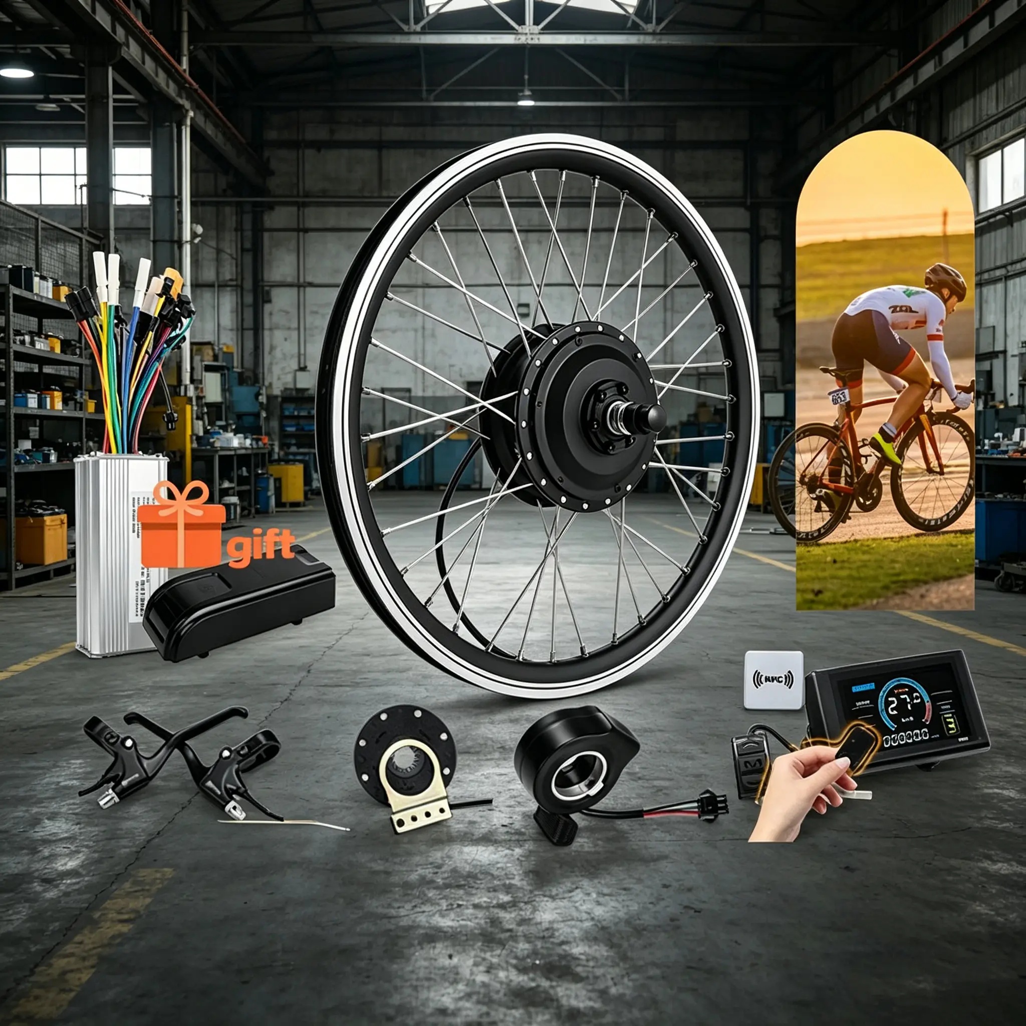 500W Electric Bike Conversion  - đánh giá và giá Cycling Gear Display